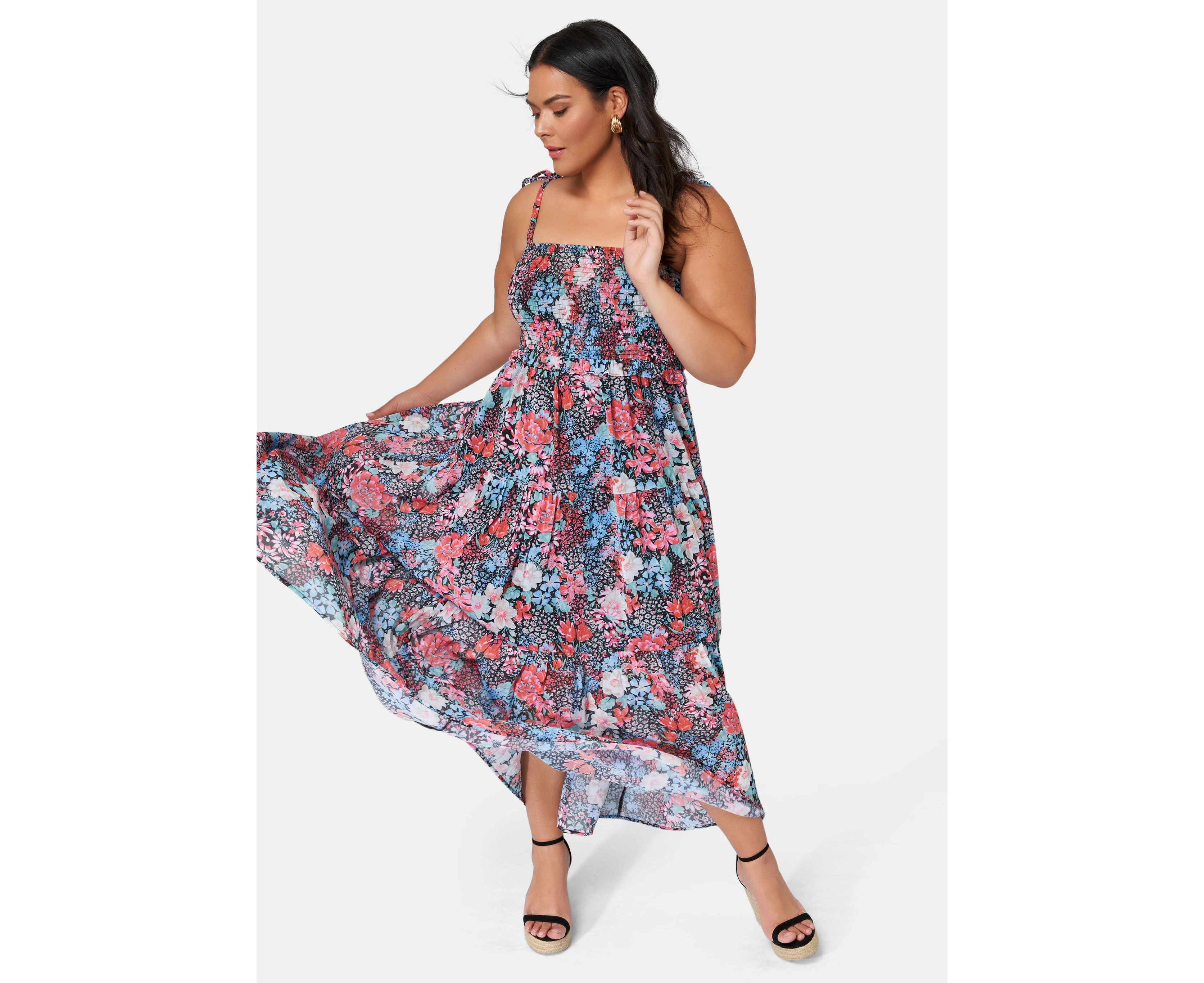 Something 4 Olivia Women's Martina Print Maxi Dress