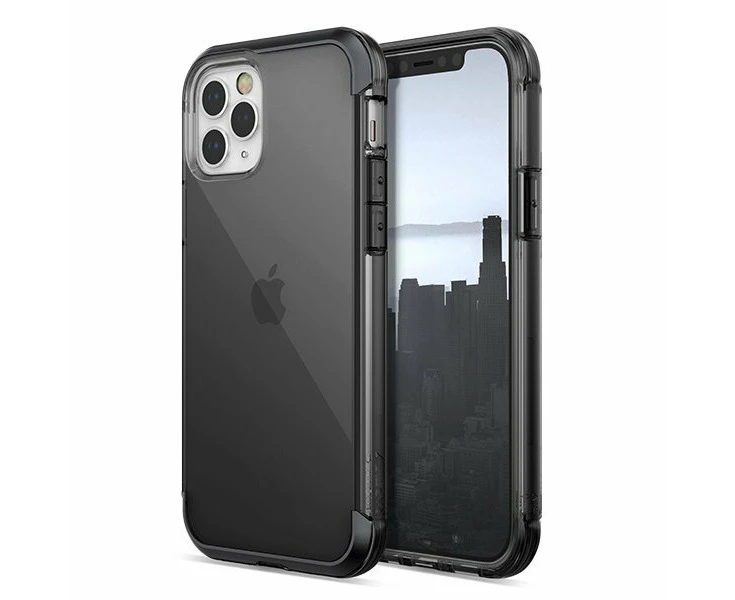 Raptic Air Phone Cover Drop Proof Hard Case for Apple iPhone 12 Pro Max Black