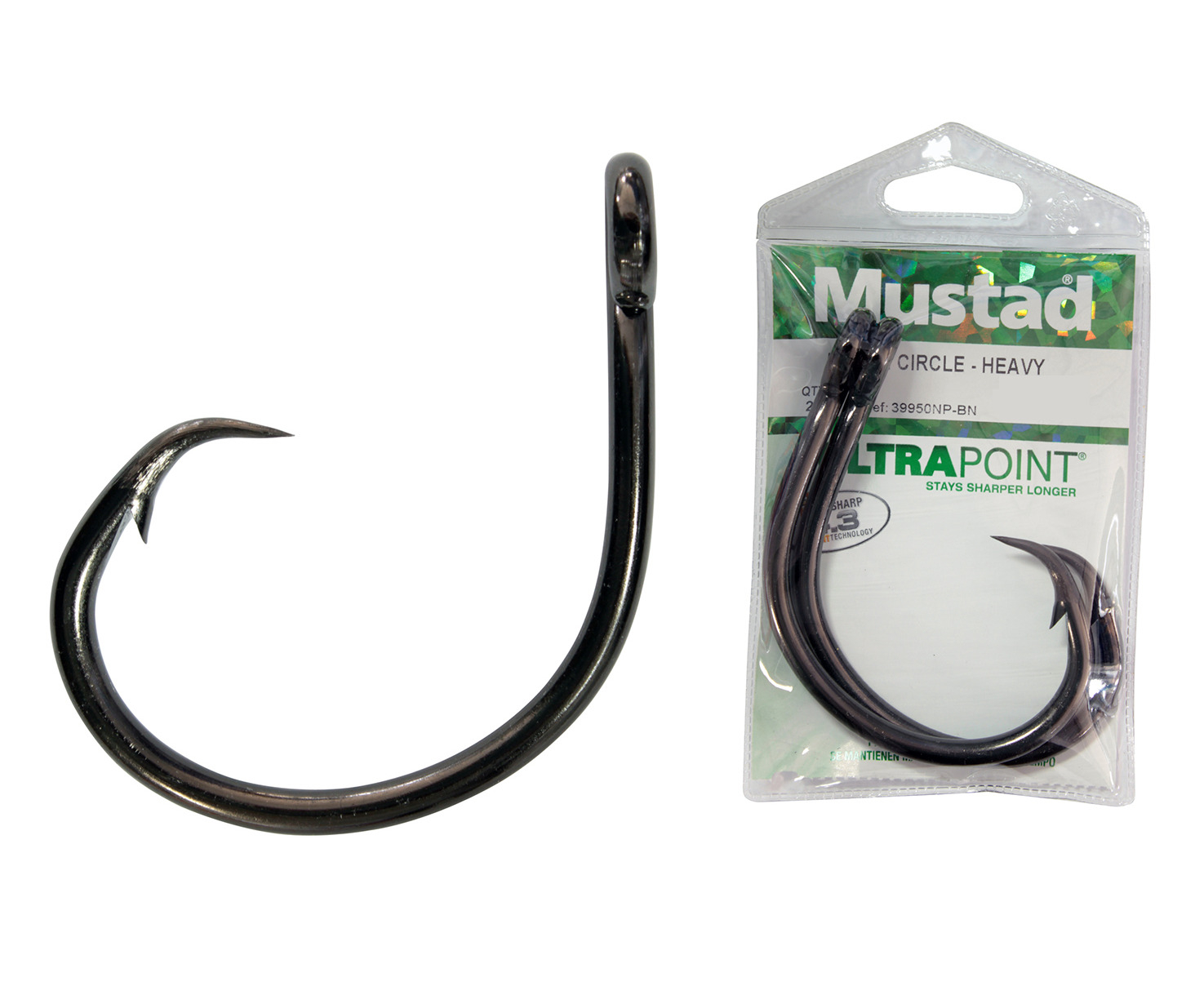 1 Packet of Mustad 39950NP-BN Size 8/0 Demon Perfect Circle