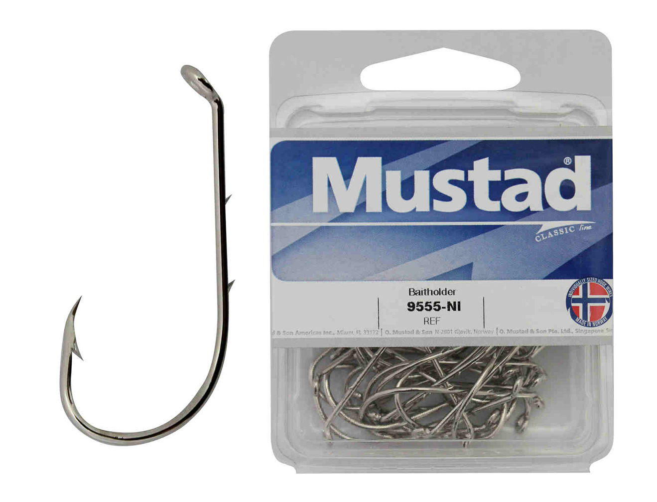 Mustad 92247 - Size 2 Qty 50 - Beak Baitholder Fishing Hook