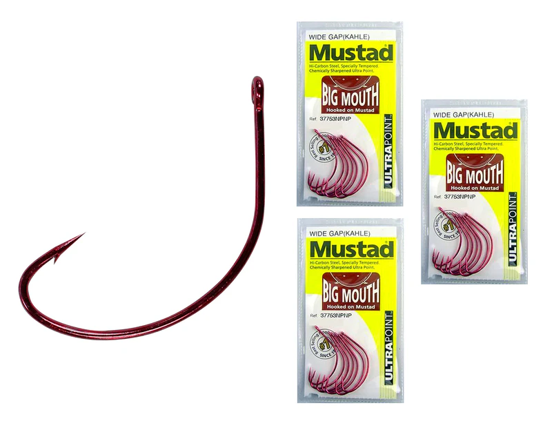 Mustad Big Mouth Size 5/0 Bulk 3 Pack- 37753npnp -Chemically