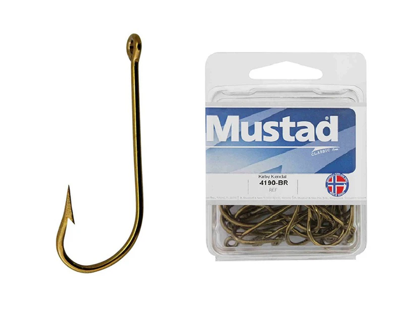 Mustad 4190 - Size 8/0 Qty 25 - Kirby Kendal Bronzed Hooks