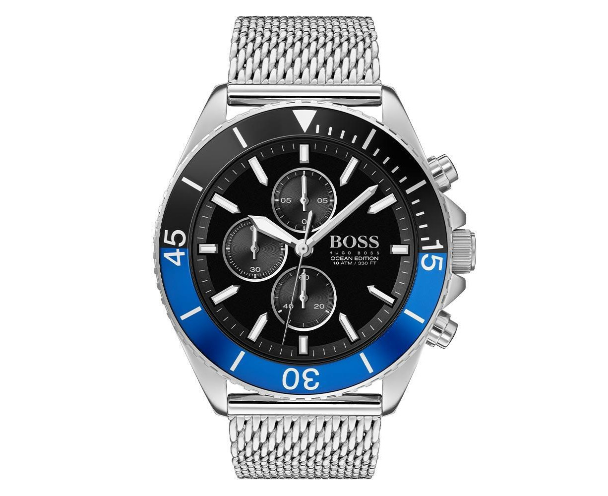 hugo boss chronograph mesh men's watch