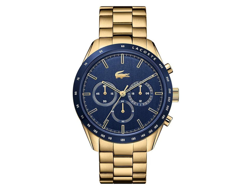 Lacoste Men's 42mm Boston Chronograph Stainless Steel Watch - Gold/Blue