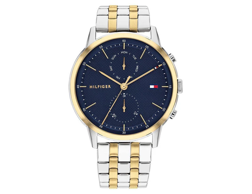 Tommy Hilfiger Men's 44mm 1710432 Stainless Steel Watch - Blue/Silver/Gold