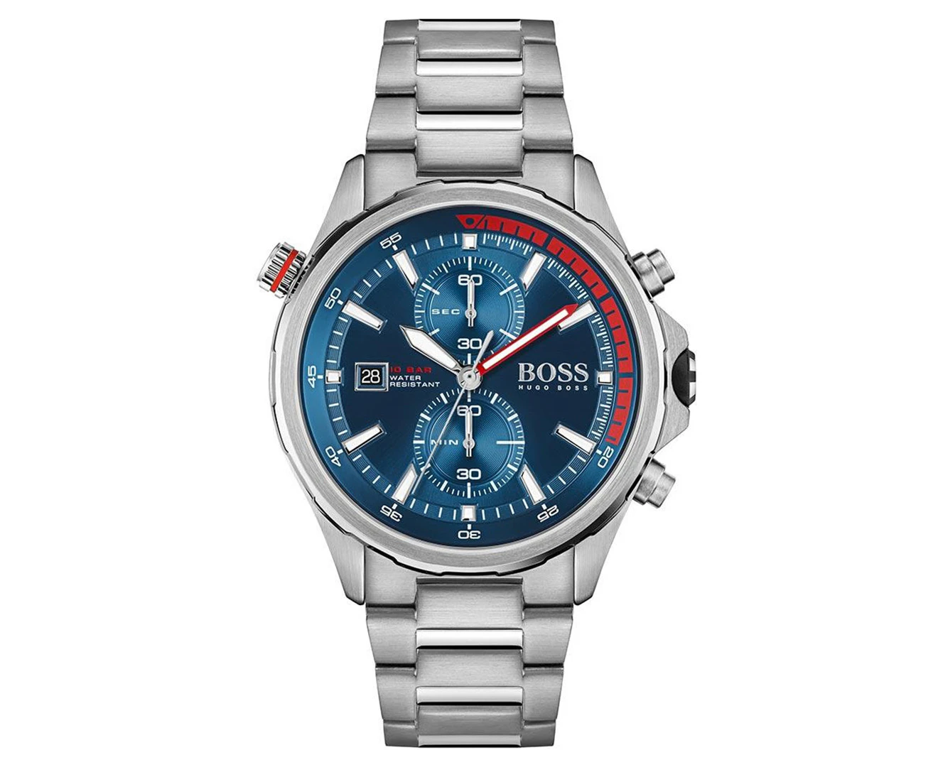 Hugo Boss Men's 46mm Globetrotter Stainless Steel Watch - Blue/Silver