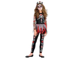 Amscan Girls' Scared To The Bone Costume - Black/White/Red