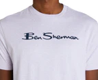 Ben Sherman Men's Signature Logo Tee / T-Shirt / Tshirt - Lavender