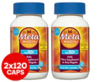 2 x Metamucil For 50+ Daily Fibre Supplement 120 Caps