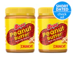 2 x Bega Crunchy Peanut Butter 500g
