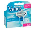 Gillette Venus Close & Clean Razor Blade Refills 8-Pack