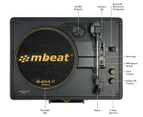 mbeat Woodstock 2 Retro Turntable Player - Black