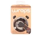 Wraps Leather Wristband Headphones w/ Microphone - Brown 4