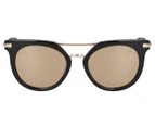 Calvin Klein Women's Cat Eye CK1232S Sunglasses - Black/Gold Mirror