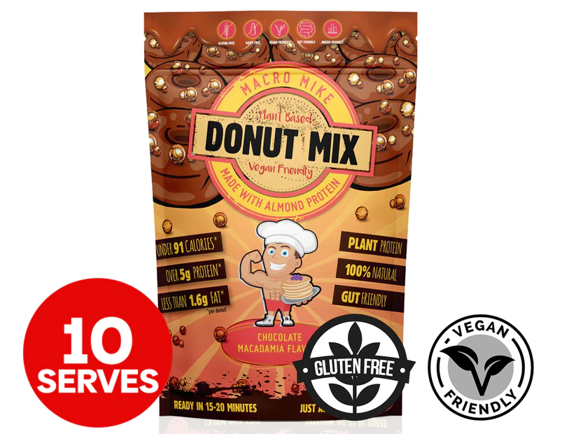 Macro Mike Donut Mix Chocolate Macadamia 300g