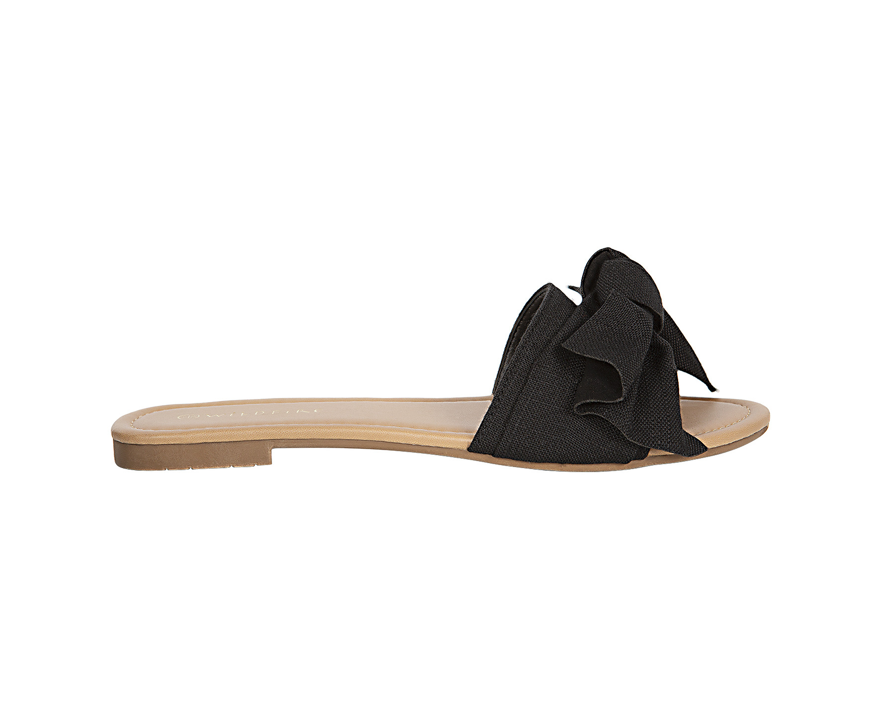 Mach & Mach 10mm Double Bow Satin Slide Sandals In Black | ModeSens