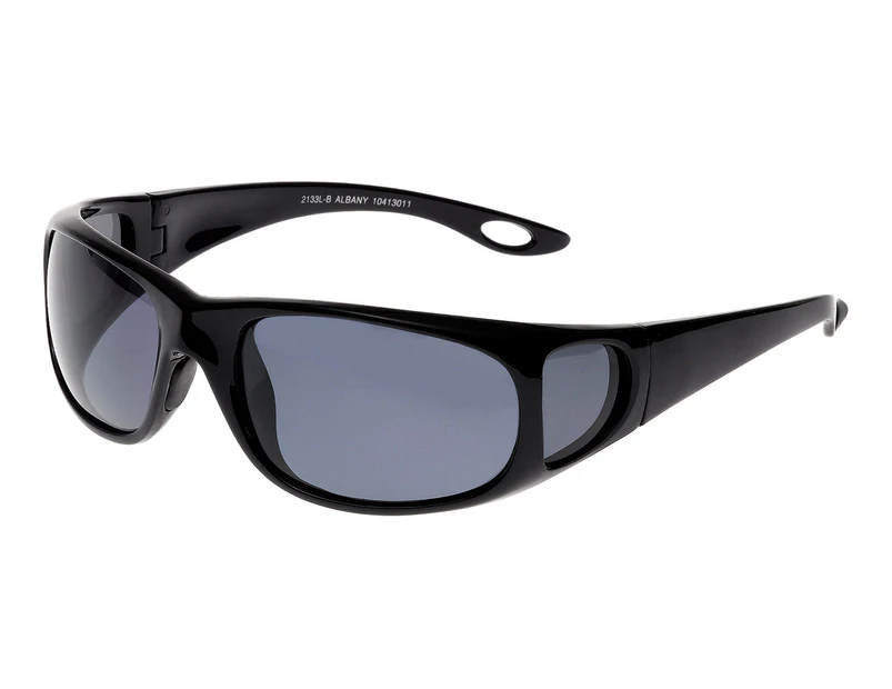 Cancer Council Unisex Albany Polarised Sunglasses - Black/Smoke