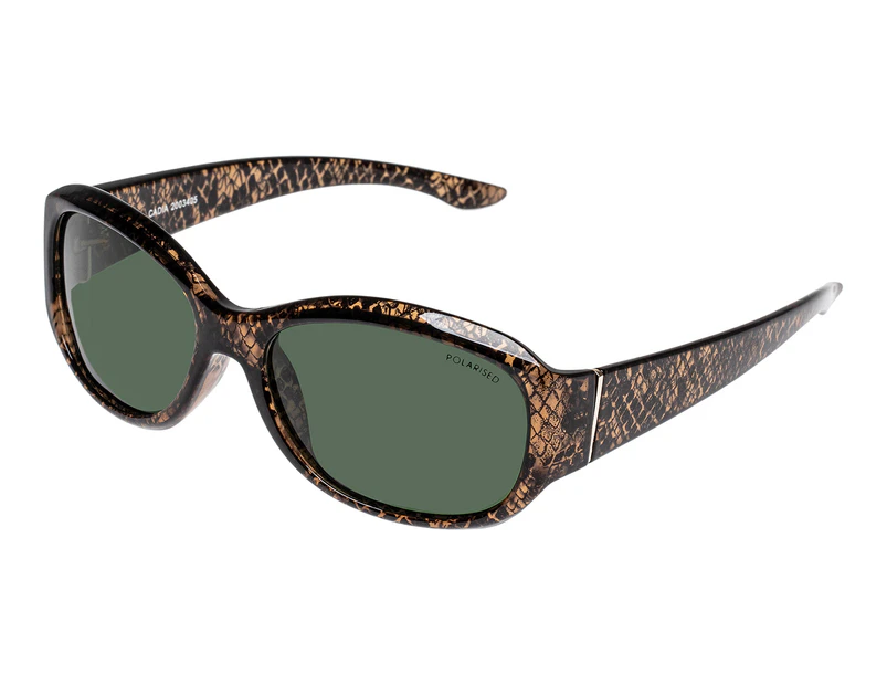 Cancer Council Women's Cadia Polarised Sunglasses - Reptile Tort/Green