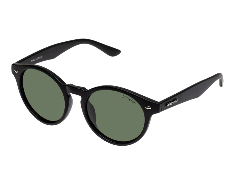 Glarefoil Unisex Rigby Polarised Sunglasses - Black/Green
