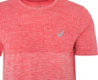 ASICS Men's Seamless Texture Short Sleeve Tee / T-Shirt / Tshirt - Classic Red