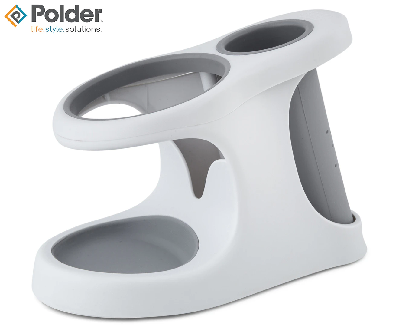 Polder Style & Store Styling Tool Holder - White/Grey