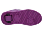 Heelys Girls' Asphalt 1-Wheel Skate Shoes - Purple Glitter