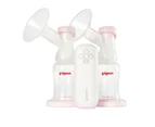 Pigeon Go Mini Portable Electric Double Breast Pump Breastfeeding Suction White