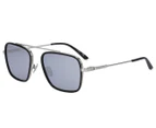 Calvin Klein Women's Square Aviator CK18102S Sunglasses - Black/Silver Mirror