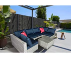 Outdoor Garden Rattan Sofa Lounge Set Couch Wicker Table Chairs Patio Furniture 7 Pieces