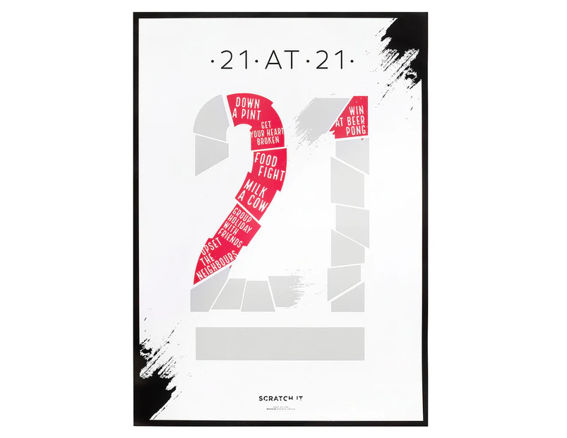 21 At 21 Scratch & Reveal Poster