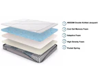 Solace Sleep Adjustable Bed with Pocket Spring Mattress, Massage, Zero Gravity, Remote Control, German Okin motors - Grey