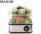 Maxim 500W Multifunction Food Steamer - Silver/Clear/Black MPS100 1