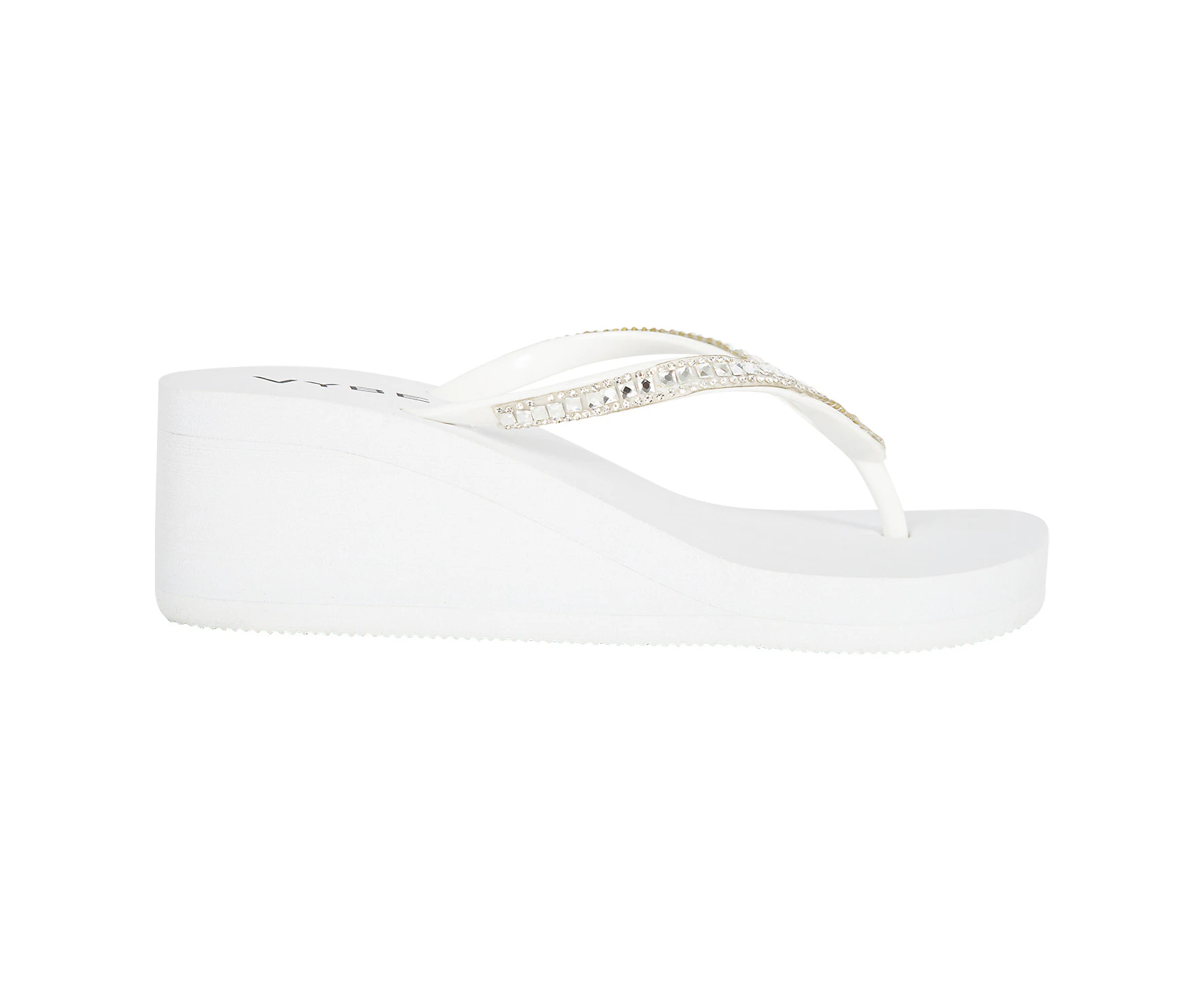 Sacramento Vybe Wedge Summer Flip Flop Thong Women's - White