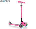 Globber Primo Foldable Scooter w/ Lights - Neon Pink