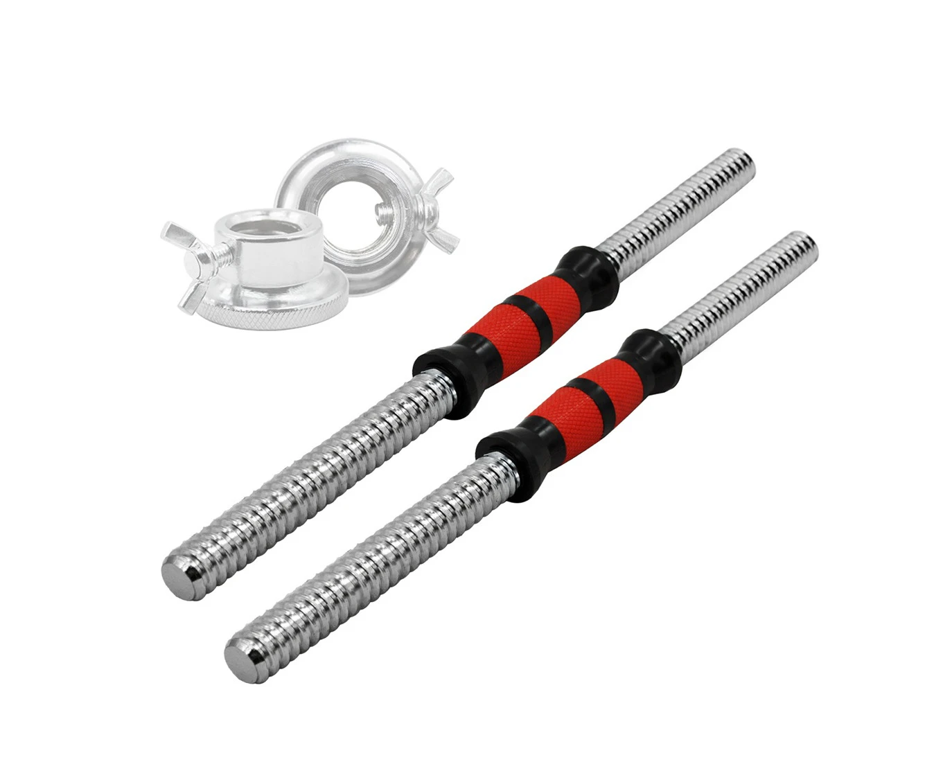 45cm PVC Handle Dumbell Bar - 1 Pair Stainless Dumbell Weight - 25mm Diameter