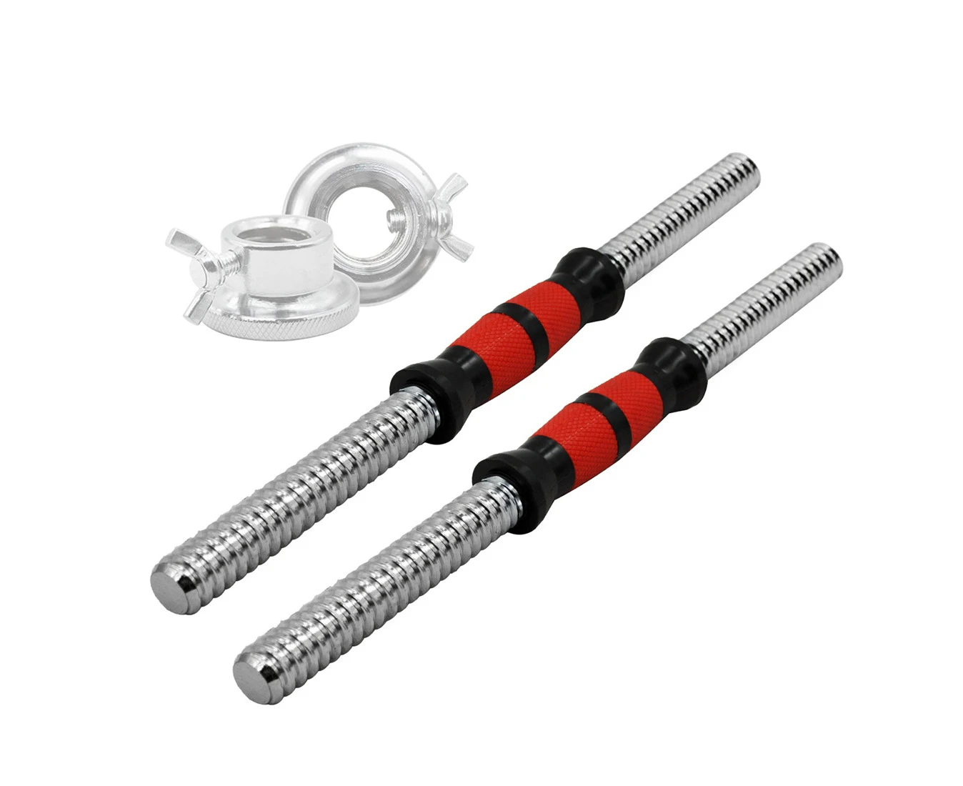 40cm PVC Handle Dumbell Bar - 1 Pair Stainless Dumbell Weight - 25mm Diameter