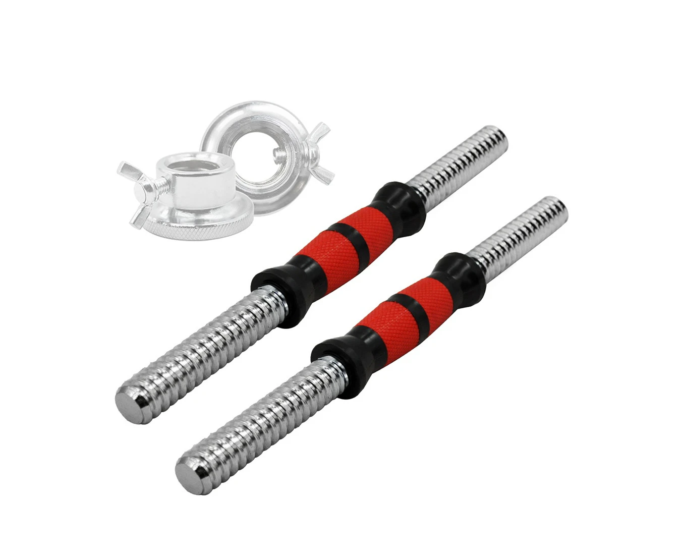 36cm PVC Handle Dumbell Bar - 1 Pair Stainless Dumbell Weight - 25mm Diameter