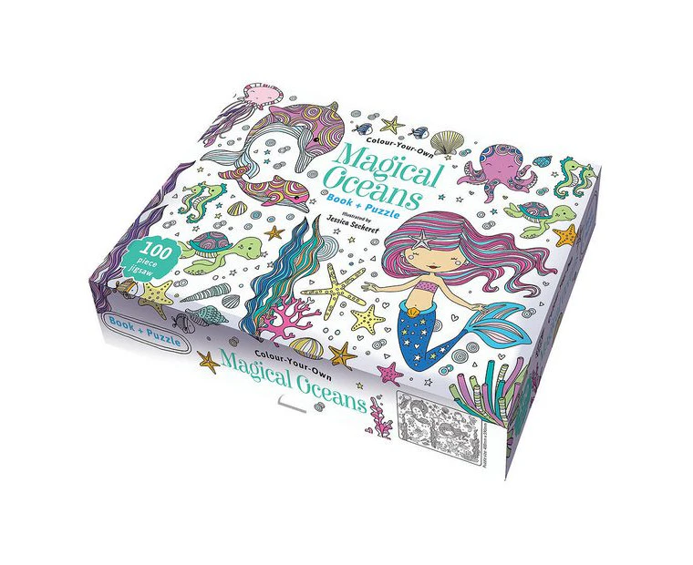 Colour Your Own Magical Oceans Book and Puzzle - Box Set