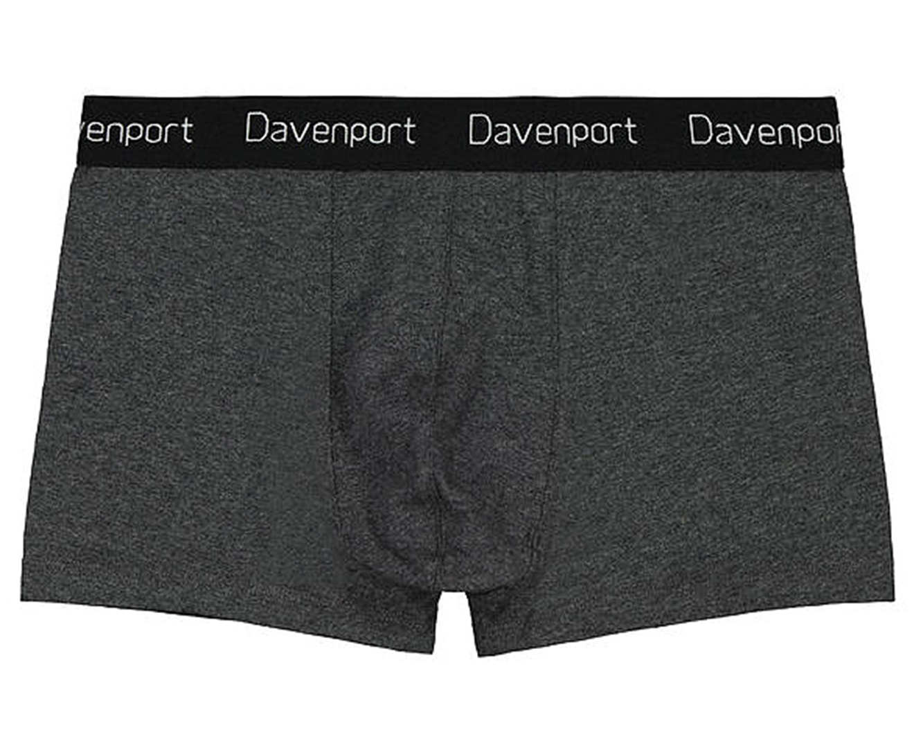 Davenport Men's Everyday Cotton Trunks - Charcoal Marle | Catch.co.nz
