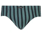 Bendon Man Men's Cotton Stretch Briefs - Black/Balsam/Oil Blue