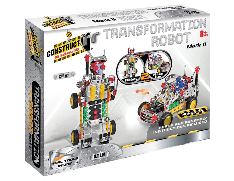 215pc Construct IT Transformation Robot Mark 2 Toy w/ Tools Build Kit Kids 8y+