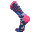 Frankly Funny Unisex Sole-Mates Novelty Socks - Delicate Flower