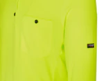 KingGee Women's Size M Hi-Visibility Workcool Spliced Polo Shirt - Yellow/Black