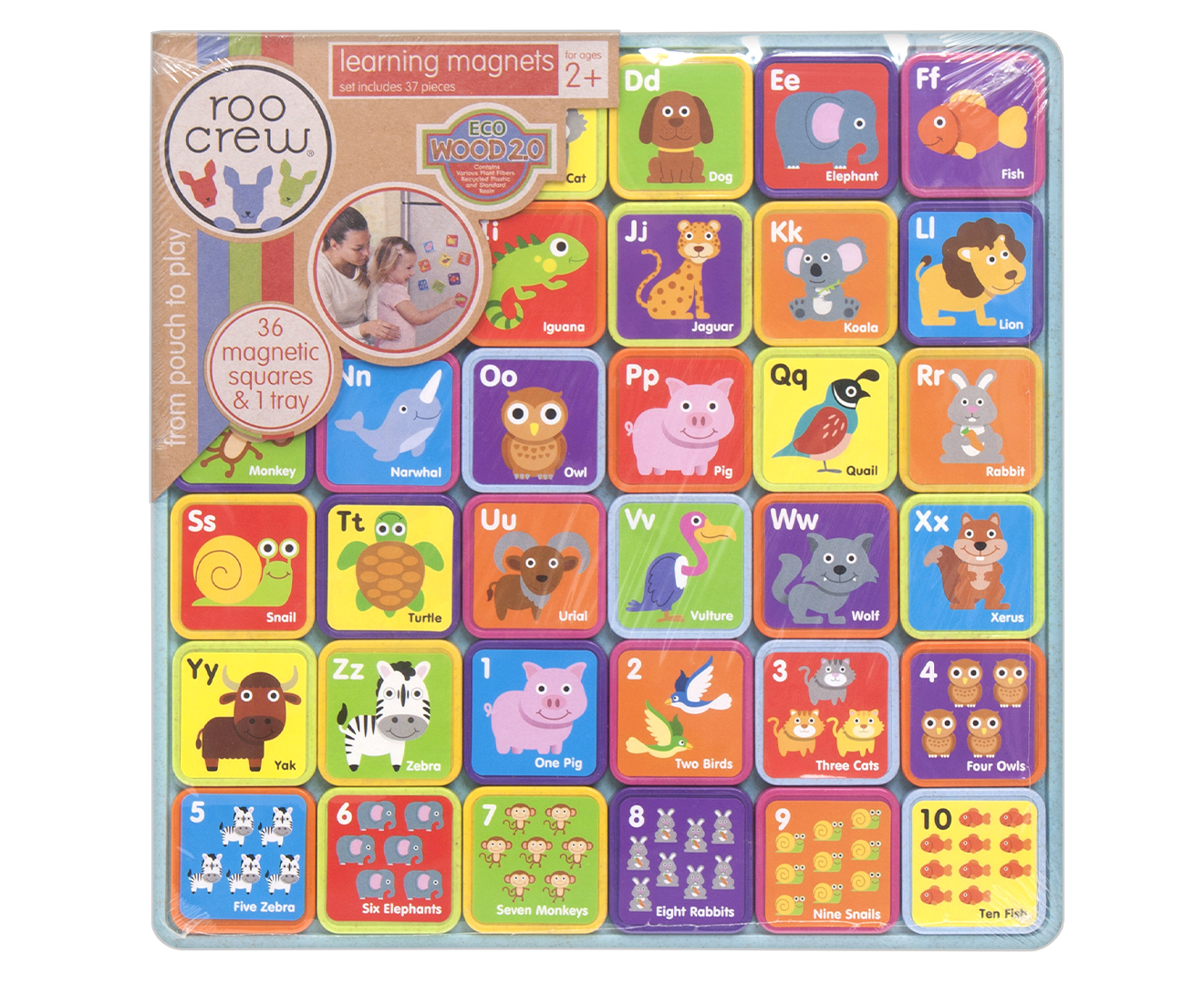 Roo Crew Eco Wood 2.0 Learning Magnets Playset | Catch.co.nz