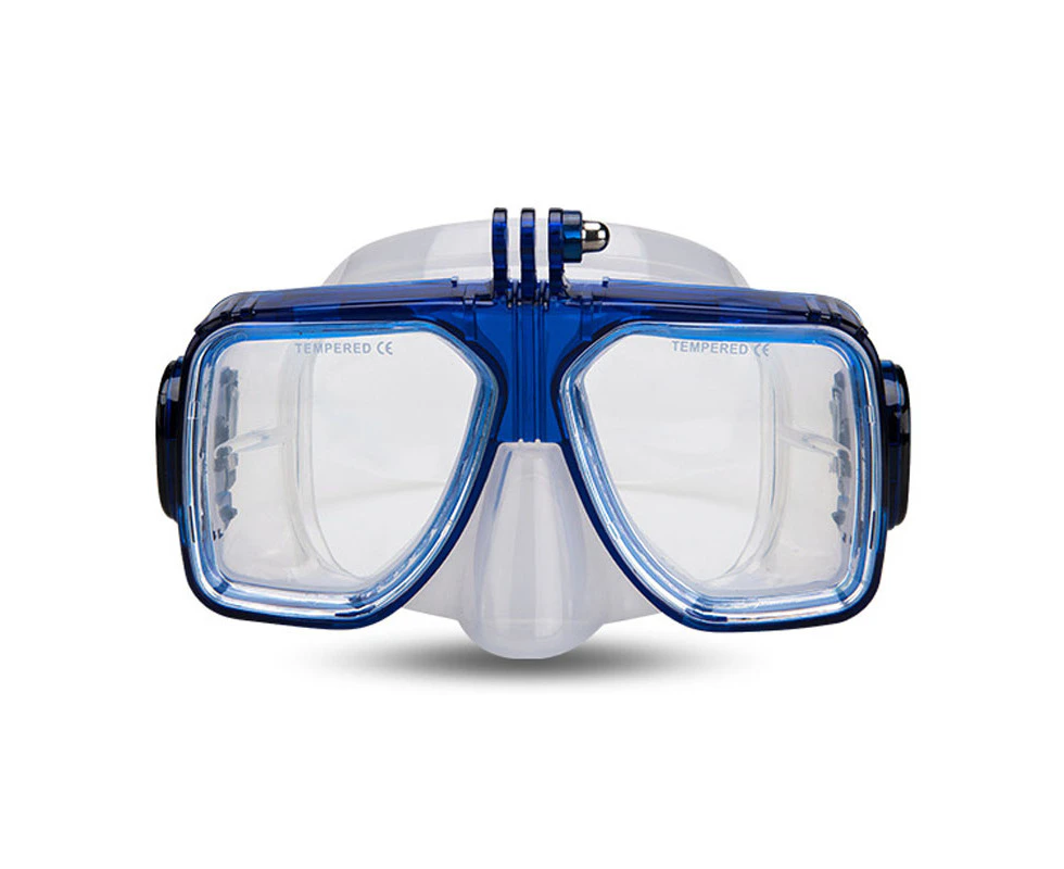 Adore Diving Mask Anti-Fog Coated Glass Swimming Goggles Suitable For Snorkeling Swimming Scuba Diving For Adult-Blue