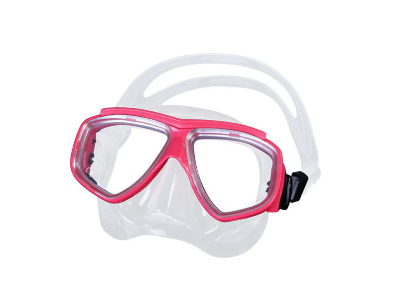 Adore Diving Goggles Anti-Fog Coated Glass Myopic Optical Lens Adult Diving Mask Glasses Suitable For Scuba Diving-Transparent Powder