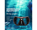 Adore M24 Diving Mask Anti-Fog Tempered Glass Waterproof Lens Adjustable Strap Swimming Goggles For Snorkeling Swimming Scuba Diving-Red