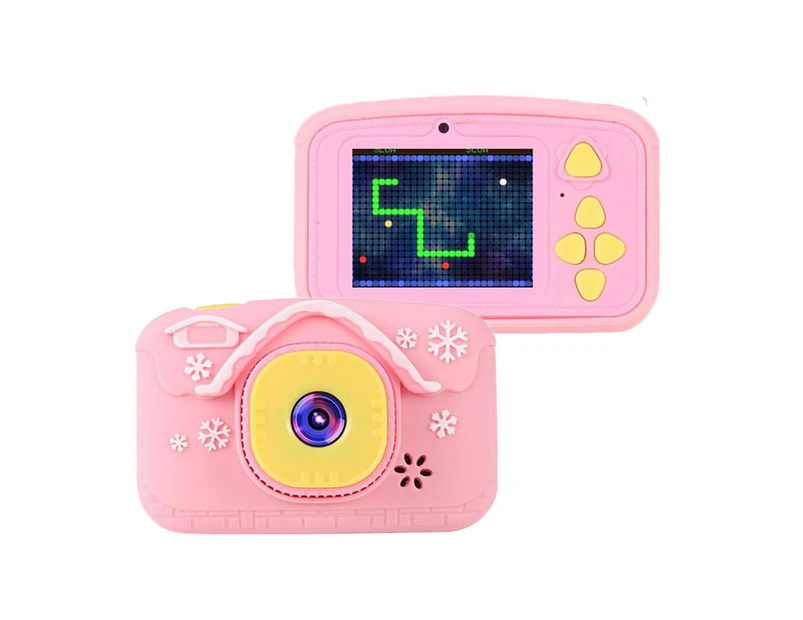Ymall TDC-03 Kids Digital Camera With Front And Rear Cameras 2.0 Inch 1080P CMOS Sensor Sport Video Camera For Record And Take Photos-Pink