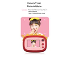 Ymall A6 Kids Instant Camera with Printing Paper 3.0-inch Display Educational Game USB Rechargeable-Pink