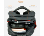 17" Business Laptop Backpack, USB Charging Port, TSA Lock, Lightweight, Durable, Black - Zoomlite
